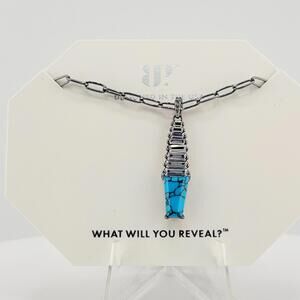 Bomb Party December Necklace "Radiance Is The Point" Turquoise on Hematite